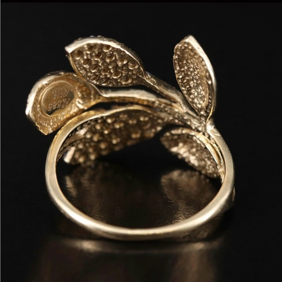 Adi Paz 14K Yellow Gold 0.17 CTW Diamond Foliate Ring - Picture 6 of 9